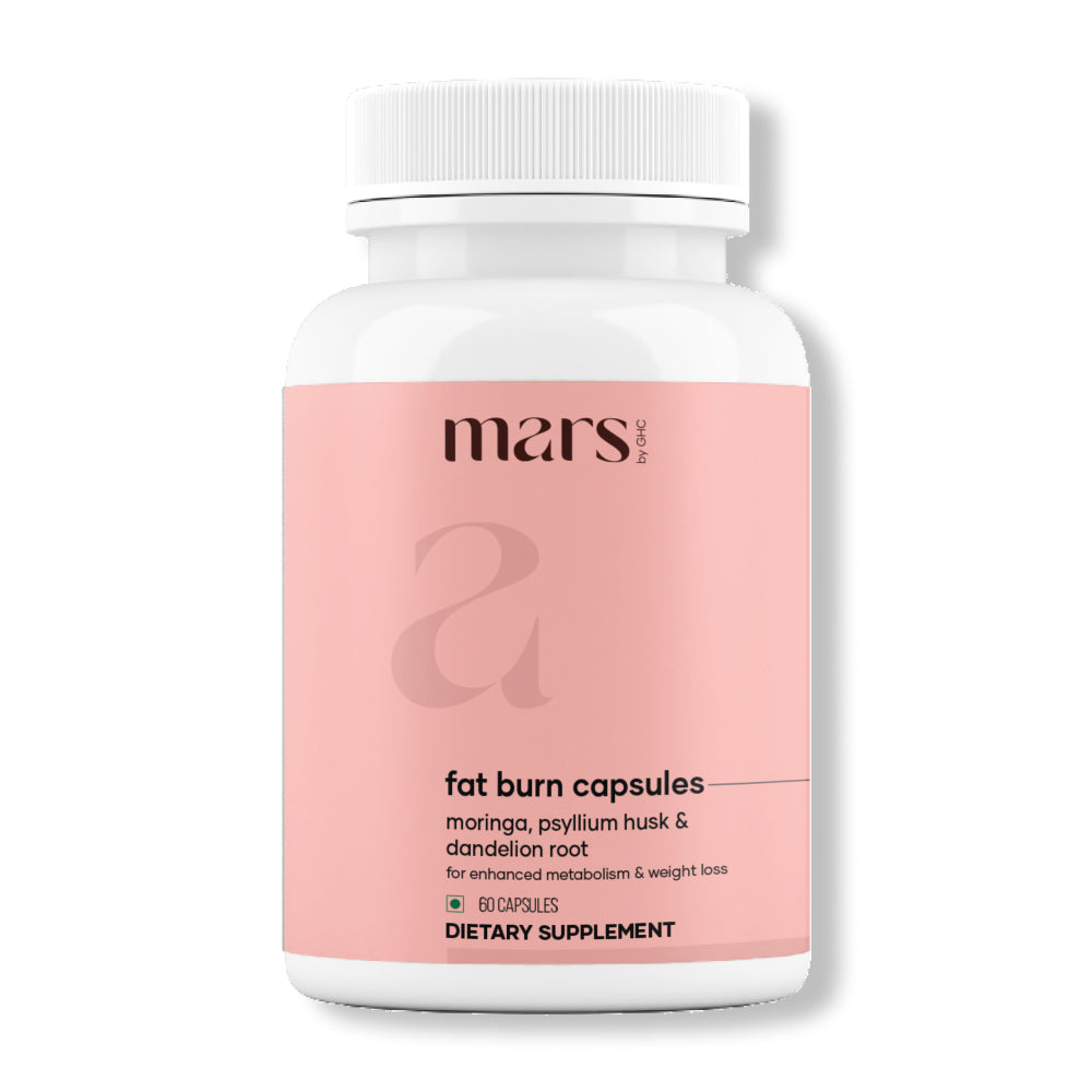 Mars Fat Burn Capsules : Powered With Psyllium Husk, Moringa & Dandelion Root