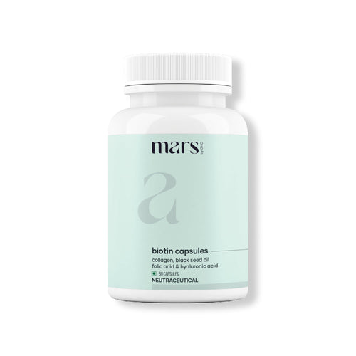 Mars Hair Growth Capsules: Powered with Biotin, Collagen, Black Seed Oil & Folic Acid