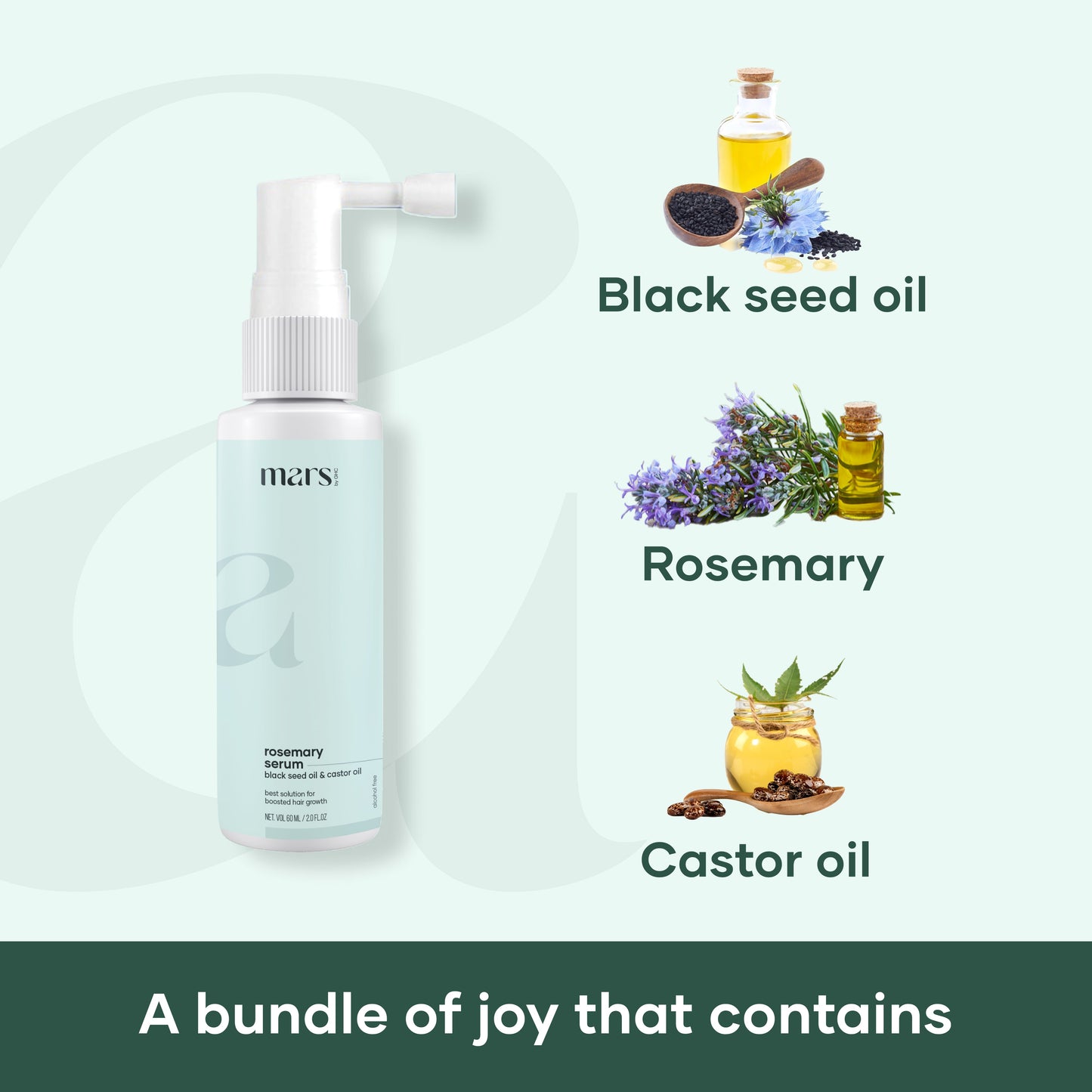 Hair Regrowth Kit : Derma Roller & Hair Serum Powered With Rosemary, Castor Oil, Redensyl & Black Seed Oil