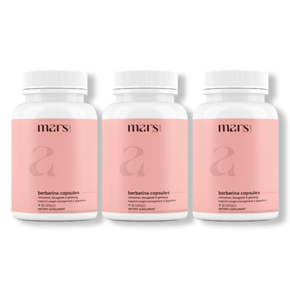 Mars FatBurn Berberine Formula Caps: Powered with Himalayan Berberine, Ceylon Cinnamon & Ginseng