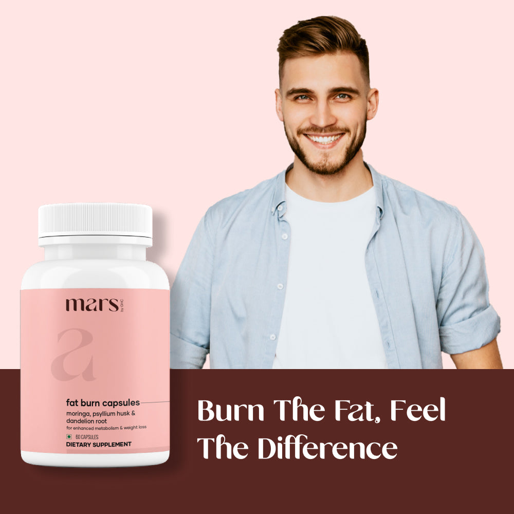 Mars Fat Burn Capsules : Powered With Psyllium Husk, Moringa & Dandelion Root