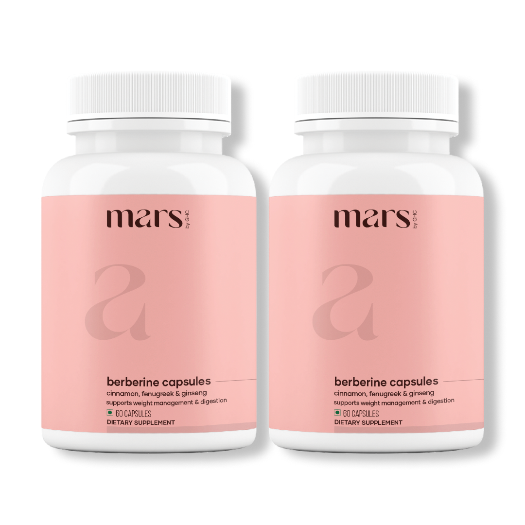 Mars FatBurn Berberine Formula Caps: Powered with Himalayan Berberine, Ceylon Cinnamon & Ginseng