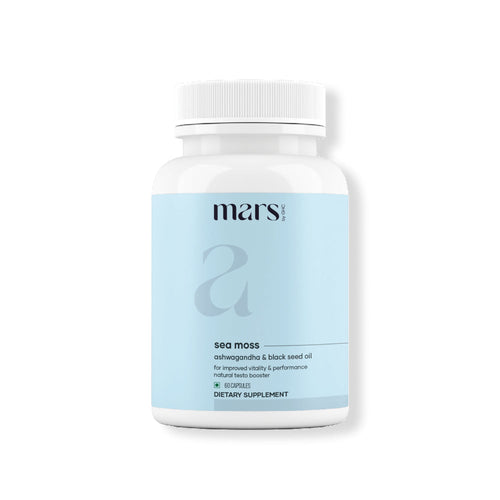 Mars Natural Sea Moss Caps: Powered with Ashwagandha, Black Seed, & Vitamin D3