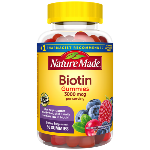 3000 mcg Biotin Gummies for Hair, Skin & Nails