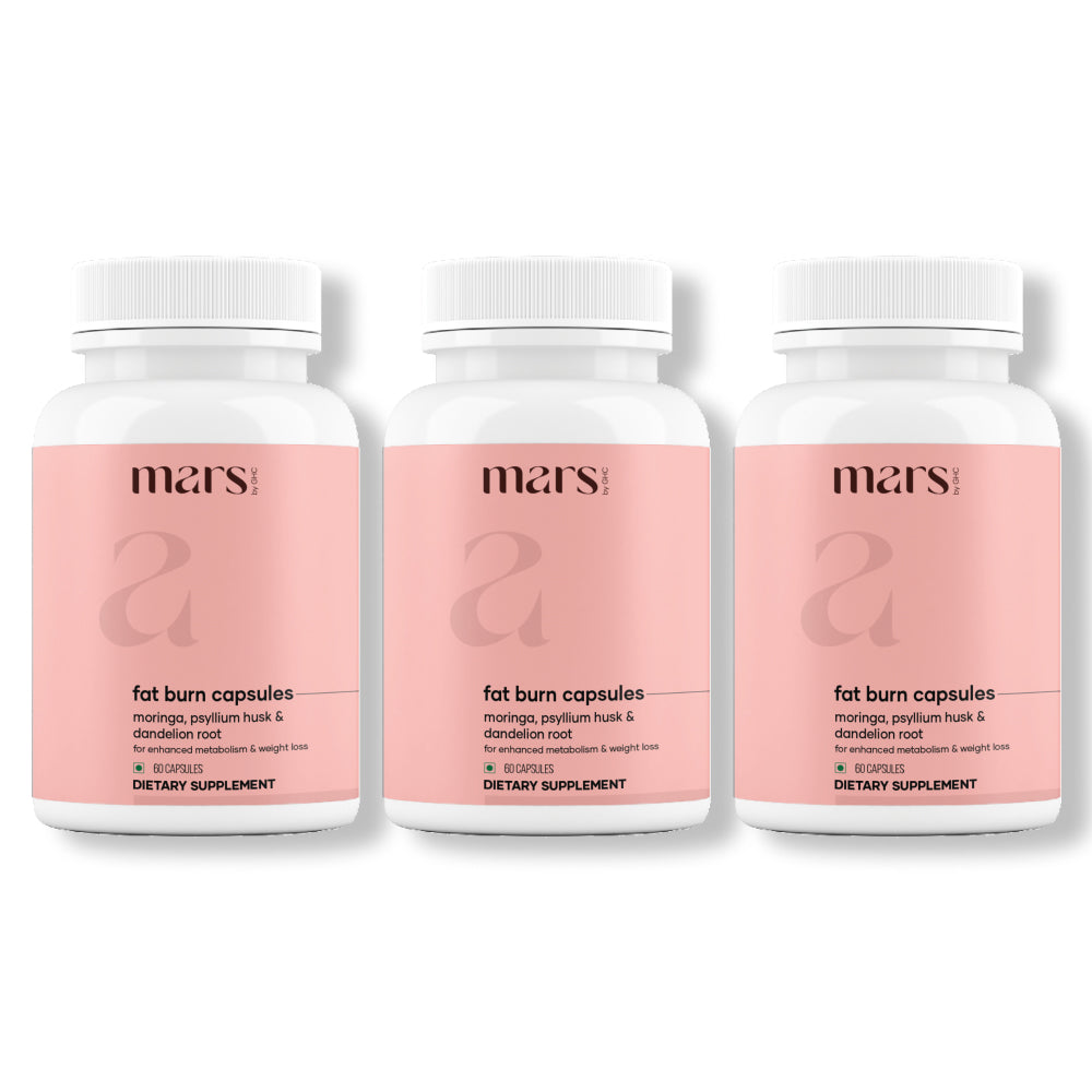 Mars Fat Burn Capsules : Powered With Psyllium Husk, Moringa & Dandelion Root