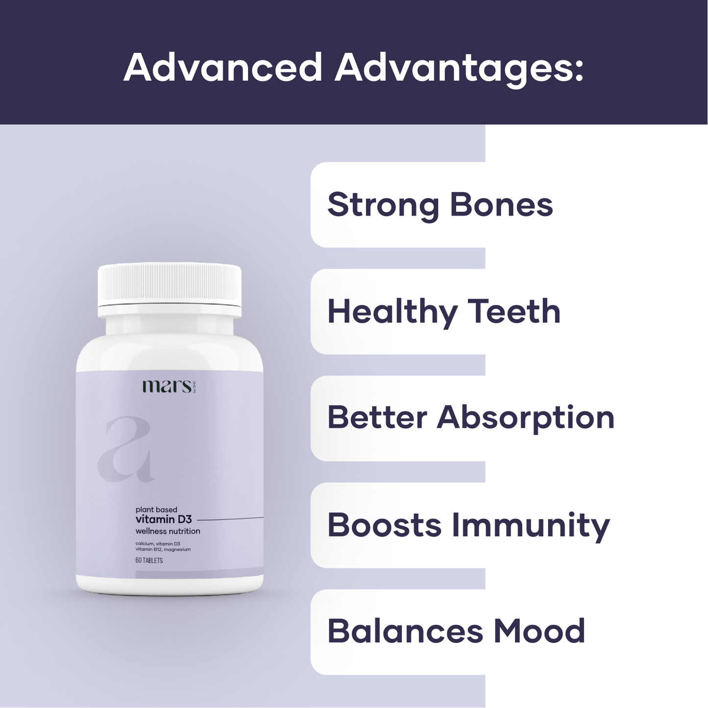 Vitamin D3 400 IU + Calcium 1000mg - (60 N)