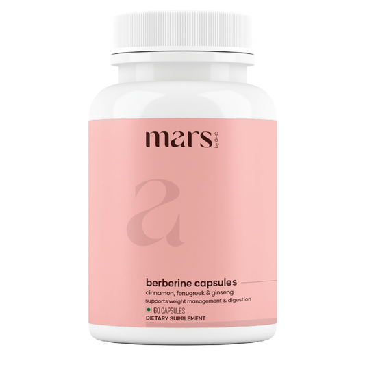 Mars FatBurn Berberine Formula Caps: Powered with Himalayan Berberine, Ceylon Cinnamon & Ginseng