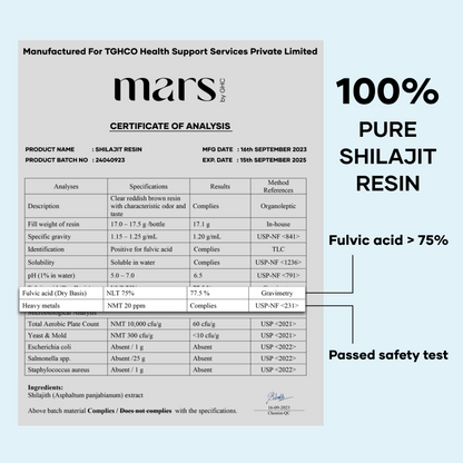 Mars Pure Himalayan Shilajit (Resin) - 15g (Copy)